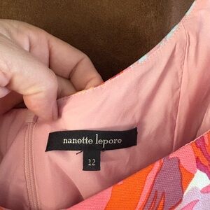Nanette Lepore Vibrant Pink and Orange Dress